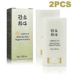 1/2kpl Matte Sun Stick Sunscreen Stick SPF50 kosteuttava, hengittävä, virkistävä, helppo levittää Aurinkovoidepuikko 18g