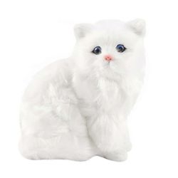 Jeek Realistinen söpö simulaatio täytetty pehmo valkoinen persialaiset kissat lelut nukke pöydän sisustus lapset pojat tytöt