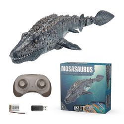 2025 Mosasaurus-kaukosäätimellä varustetut lelut lapsille, Mosasaurus-lelu harmaa