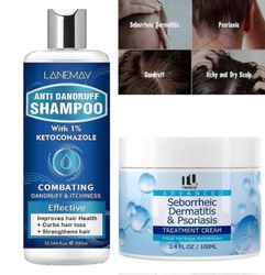 unbrand Hilsettä ehkäisevä shampoo ja seborrooinen ihottuman voidesarja, päänahan hoito psoriaasiin, follikuliittiin, päänahan kutinan lievittämise...