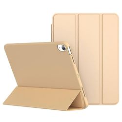iPadille (2025) 10.9 (2022) Tri-Fold Stand Tablet Case Nahkainen TPU-kansi Kultaa Gold