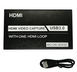 Coosilo 4k Usb3.0 Hdmi Video Capture med en Hdmi Loop med lydmikrofon spil Live