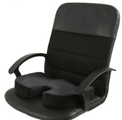 Coosilo Memory Foam sædepude til bilsæder, hjemmekontor og rejsepude sort