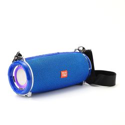 Sajygv T&g Tg192 bærbar Bluetooth-høyttaler, trådløs boombox, vanntett utendørs subwoofer, stereo, RGB LED-lys, 20w, 2400mah BLEU CIEL