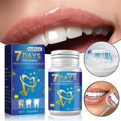 DWSM 7Days Teeth Whitening Powder Natural Organic Fjern Tandkaffe