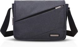 Unisex skulderveske Skuldervesker 14 tommers bærbar skulderveske Menn/kvinner Messenger Bag Sport Arbeidsveske Skolesekk,svart