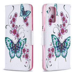 Gangxun Kompatibel med Samsung Galaxy Note 20 Case Pattern Butterfly Floral