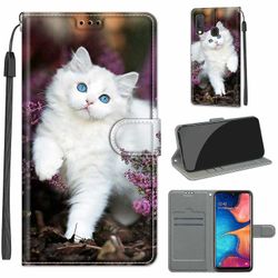 Foxdock Etui til Samsung Galaxy A20e White Cat Magnetic Mobile Cover