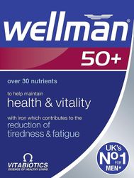 30x Vitabiotics Wellman tabletit 50+ miesten vitamiinit mineraalit - 3 kpl pakkaus 2 kpl