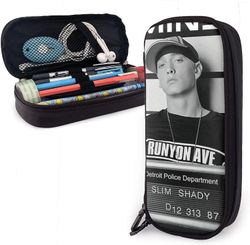Kerota Eminem Arrest Slim Shady Mugshot Logo Nahka Penaali Penaali Penaali Paperitavaralaukku Toimisto Kannettava säilytyslaatikko Kosmeettinen laa...