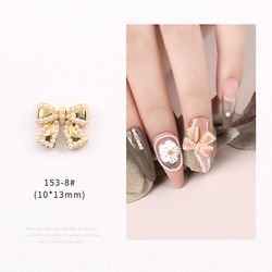 Nail Art smykker Pearl Skaldyr Søstjerner Love Pendant Ring Tide Nail Diamond 1538 guld