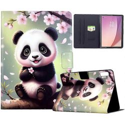 Lenovo Tab M9 TB-310FU jalustakotelon kuviotulostus tabletin nahkakansi automaattisella herätyslepotilalla - S Monivärinen Sakura Panda