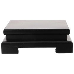 Puupohjainen suorakaiteen muotoinen näyttöteline käsityöt koristeellinen näyttö 1 setti Musta 14X10CM