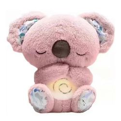 Baby Musical Capybara Pehmo hengitysliikkeellä, ahdistuksen lievitys Capybara Rauhoittava Snuggle Pehmo pojille Tytöille Lahja Vaaleanpunainen Koala