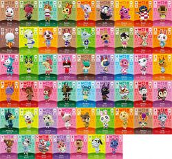 Yhteensopivalle kytkimelle NS WIIU Animal Crossing Resident, Sanrio Amiibo Game Card Tag NFC Animal Set Ankha Julian ROP -lahjalelu 6Kpl Sanrio