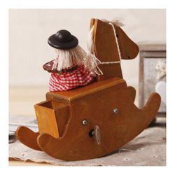 Ruili Zakka Creative Træ Gyngehest Music Box Kids Legetøj bord dekoration