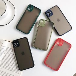 Iphone Ramme Mat Hard Pc Kontrast Farve Sag Armygrønt iPhone11proMax