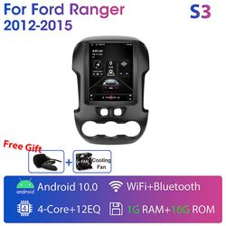 Bolongking 2din 4g Android 11 bilradio for Ford Ranger 2012-2015 Stereo Multimedia videospiller Navigering Gps Carplay Android Auto S3-MIC