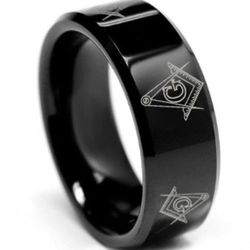 Bricks Masons Master mason firkantet kompas g sort frimurerisk ring 7