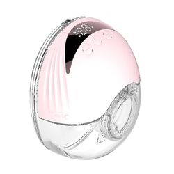 2stk håndfri brystpumpe bærbar elektrisk brystpumpe letvægts med LED-skærm 4 tilstande & 12 Pink 1-Pack