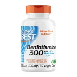 Doctor's Best Benfotiamiini - vegaani - 300 mg (60 kasvissyöjäkapselia)