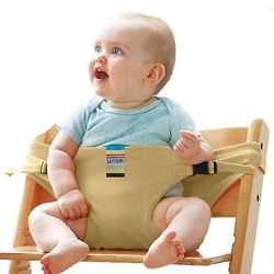 Jying Bærbar Baby Dining Chair Sikkerhedssele Sikkerhedssele Frokost Bælte Khaki