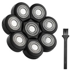 Parranajokoneen teräpäät, 8-päiset partaleikkurin vaihtoterä Helppo asentaa sähköiset partakoneet Parranajopää päähän ja kasvoihin musta