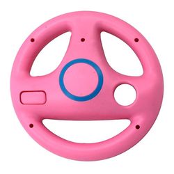 Racing Spil Rat til Nintendo til Wii Controller Retning Manipulere Wheel Fjernbetjening Beskyttelseskasse Pink