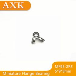 Top Fashion Mf95-2rs Leje 5x9x3mm ( 10 stk ) Abec-1 Miniature Flanged Mf95rs Kuglelejer Lf-950dd Gratis forsendelse