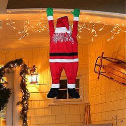 Aiducho Joulun ulkokoristelu, 4,1 jalkaa roikkuva joulupukki kourusta tai katosta / savupiipusta / puusta