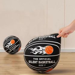 Hiljainen koripallo erittäin joustava pomppiva mykistävä pallo koko 3/5/7 Ei melua koripallo erilaisiin sisäaktiviteetteihin 18/21/24cm Mustat pil...