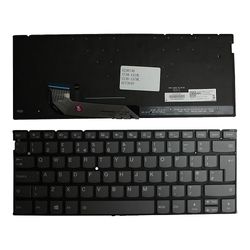 Power4Laptops Lenovo Yoga S730-13IWL baggrundsbelyst grå UK Layout udskiftning Laptop Keyboard