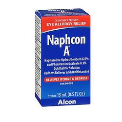 Alcon Naphcon A Øjenallergi Relief Drops, 15 ml (Pakke med 3)