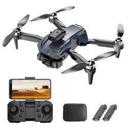 Mini Drone lapsille ja aloittelijoille 4K kaksoiskameran kaukosäädin Taitettava päätön nelikopteri Br: llä Sininen Optical Flow Positioning 2 Bat