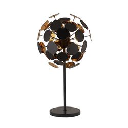 Searchlight Lighting Diskos 3 lys sort, guld bordlampe