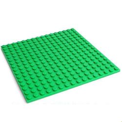 Ebox Dobbeltsidede bundplader til små klodser - kompatibelt byg Grøn 12.8*12.8cm