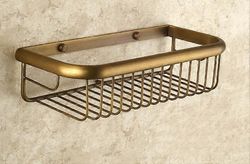 30 cm vintage retro antiikki messinki kylpyhuone suihkukori saippua sieni suihku säilytyskori hylly shampoopidike dba523