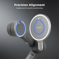 Flymile magneettisovitin matkapuhelimen pidike kädessä pidettävä stabilisaattori pikalukitustarvike DJI Osmo OM 7/7P gimbalille Hopea