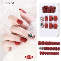 Nail Patch Wearable Nail Nail Patch Færdig produkt kan gentagne gange adskilles falsk søm aftagelige bærbare kvindelige vandtæt 4