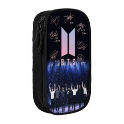 i83 BTS Penaali Rakasta itseäsi Suuren kapasiteetin kynäkotelo Kaksinkertaiset vetoketjut World Tour Jimin Suga V Jungkook RM Pen Bag Toimisto Pape...