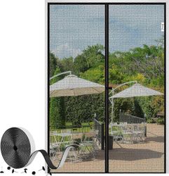 Magneettinen hyttysverkko parvekkeen ovi 90x210 cm, vahvistettu magneettinen kärpäsverho hyönteissuoja olohuoneen terassin oveen hyttynen ne SZRH