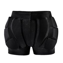 Skøyter Hofter Protector Tykke polstrede puter Kompresjon Skøyter Shorts Ski Snowboard Sport Beskyttende Matte For Boy Girls Svart M