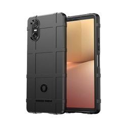 Wigento Sony Xperia 10 VI Rugged Shield Shock TPU -suojakotelo musta