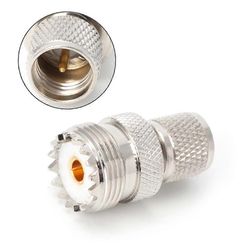 Mini UHF uros - UHF naarasliitin suora RF-liitin koaksiaalimuunninsovitin hopea