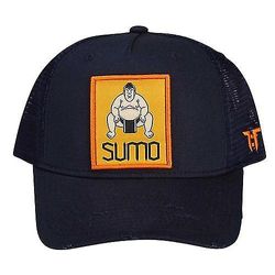 Tokyo Time Unisex Voksen Sumo Mesh Back Baseball Cap Marineblå/Orange One Size