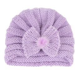 Handuo Baby Hue Hat Nyfødte Hatte Toddler Toddler Soft Cute Strik Cap lilla