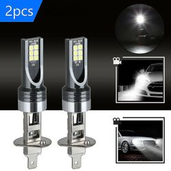 2stk / sæt H1 Led Forlygtepærer Konverteringssæt 100w 14000lm 6500k Hej / lo Beam Lampe