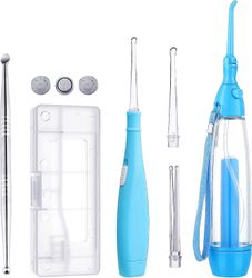 Tonsil Stone Remover, 1 manuell pumpe Type Low Pressure Irrigator Oral Water Pick, 1 Tonsil Stone Remover med LED-lys, 1 rustfritt stål Tonsil Stone