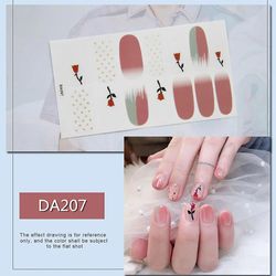 Nail art klistremerker Full Cover klistremerker for manikyr Self Adhesive klistremerker for Woment Girl fargerike vanntette B07 spiker klistremerke