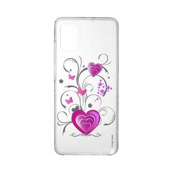Crazy Kase Skrog til Samsung Galaxy A41 Fleksibelt hjerte og sommerfugl